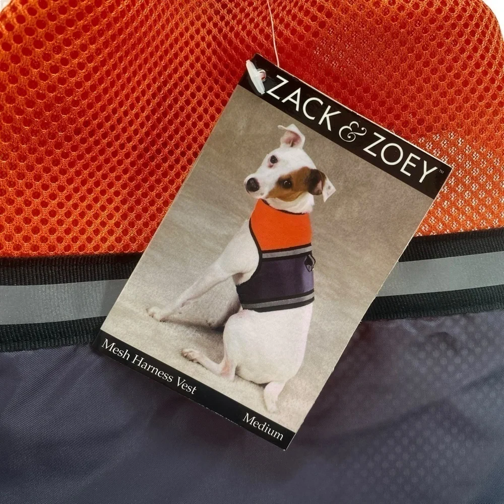 Zack & Zoey Reflective Mesh Harness Vest Medium New